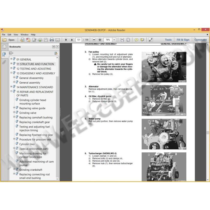 KOMATSU ENGINE WORKSHOP SERVICE MANUAL