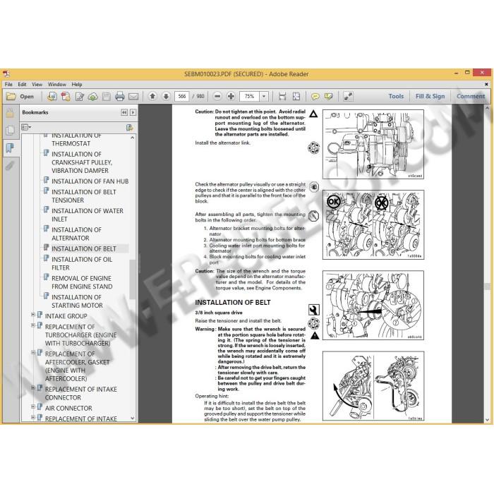 KOMATSU ENGINE WORKSHOP SERVICE MANUAL