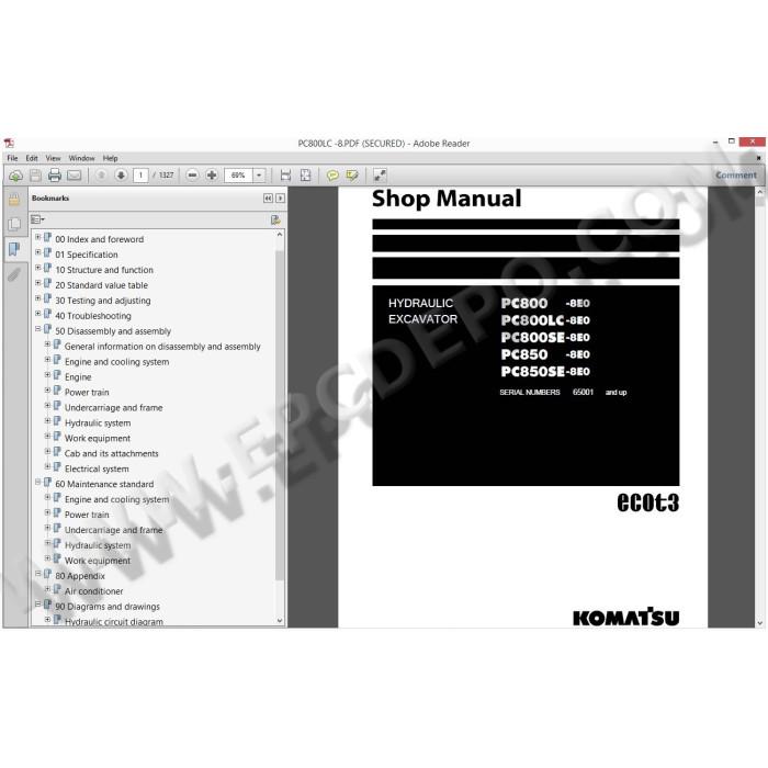 KOMATSU HYDRAULIC EXCAVATOR SERVICE MANUAL