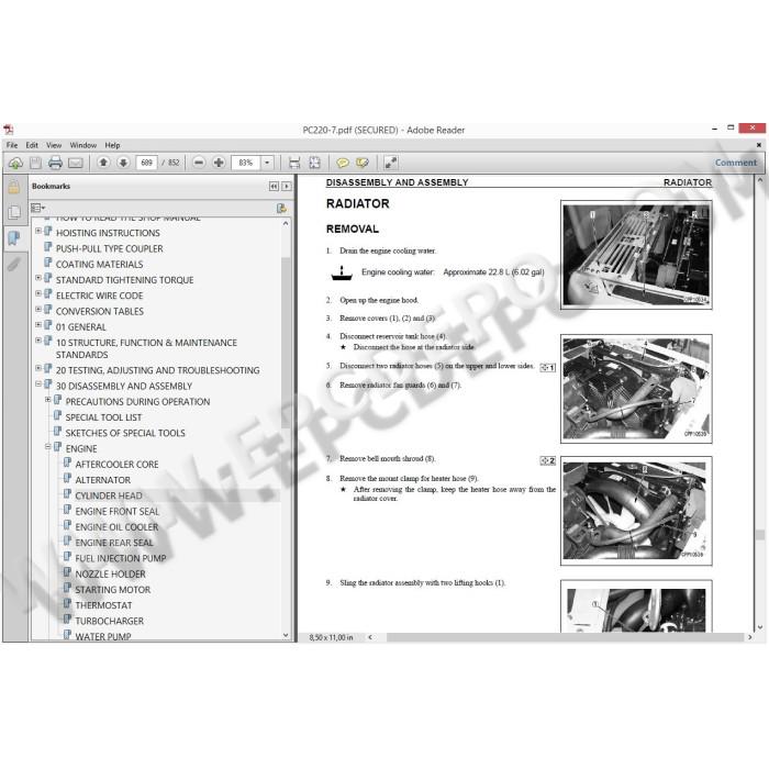 KOMATSU HYDRAULIC EXCAVATOR SERVICE MANUAL