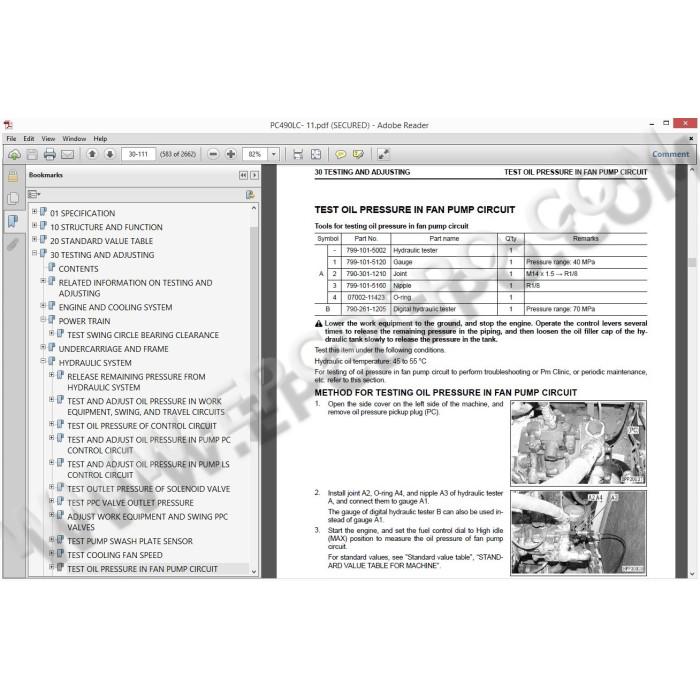 KOMATSU HYDRAULIC EXCAVATOR SERVICE MANUAL