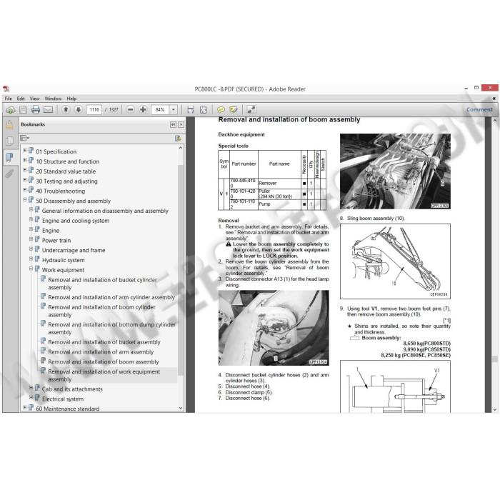 KOMATSU HYDRAULIC EXCAVATOR SERVICE MANUAL