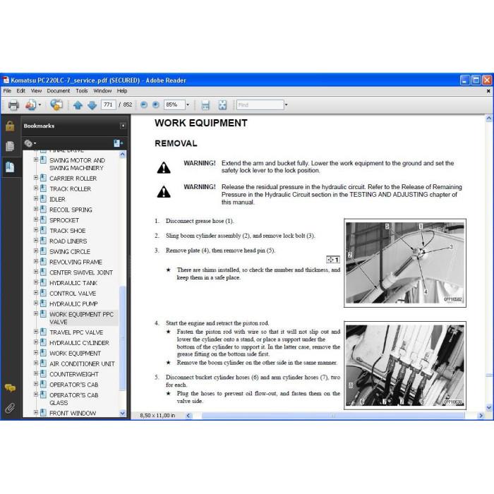 KOMATSU EXCAVATOR PC200LC-7L PC220LC-7L SERVICE MANUAL