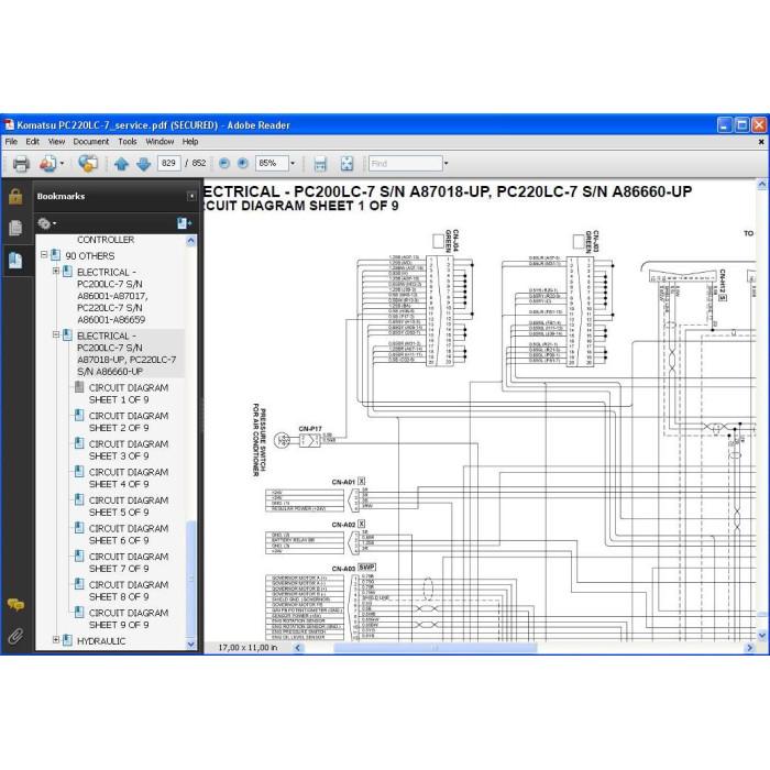 KOMATSU EXCAVATOR PC200LC-7L PC220LC-7L SERVICE MANUAL