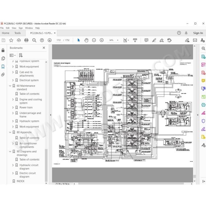 Komatsu Excavator PC228USLC-10 workshop service manual