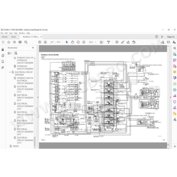 Komatsu Excavator PC240-11 PC240LC-11 PC240NLC-11 workshop service manual