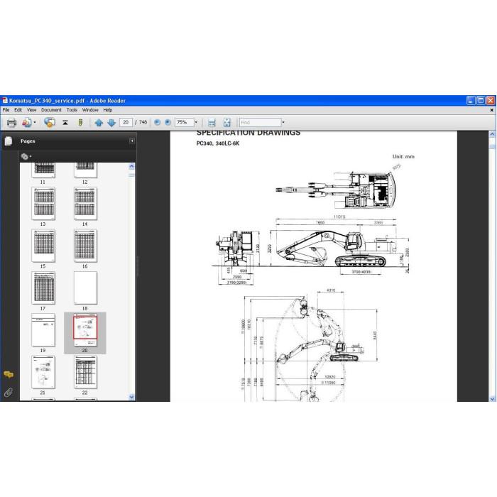 KOMATSU EXCAVATOR PC340-6K PC340LC-6K PC340NLC-6K SERVICE MANUAL