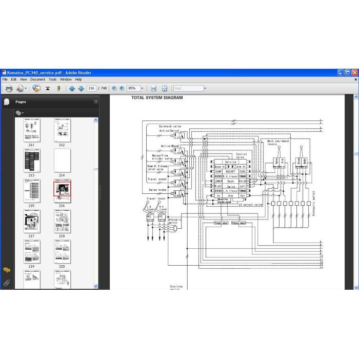 KOMATSU EXCAVATOR PC340-6K PC340LC-6K PC340NLC-6K SERVICE MANUAL