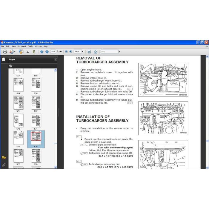KOMATSU EXCAVATOR PC340-6K PC340LC-6K PC340NLC-6K SERVICE MANUAL