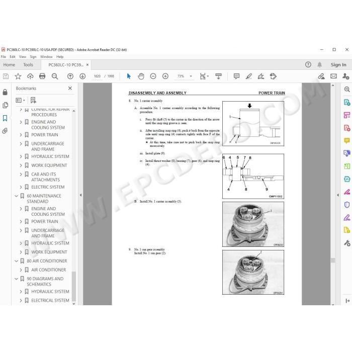 Komatsu Excavator PC360LC-10 PC390LC-10 service manual