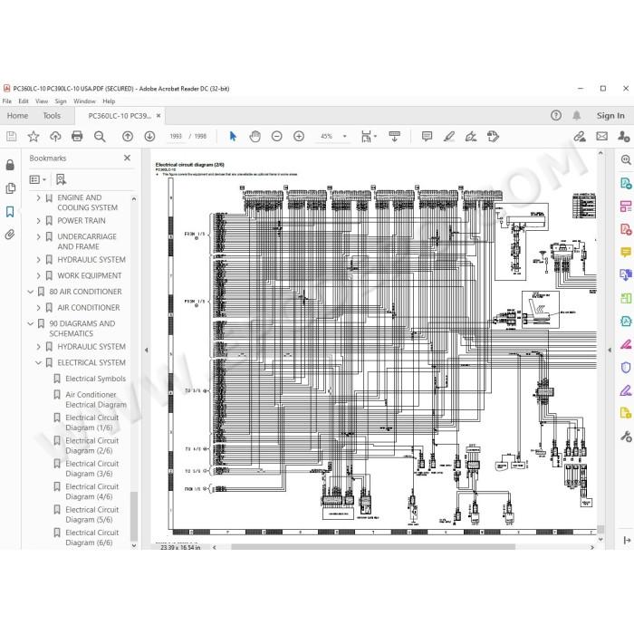 Komatsu Excavator PC360LC-10 PC390LC-10 service manual
