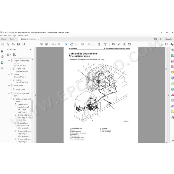Komatsu Excavator PC800-8 PC800LC-8 PC800SE-8 PC850-8 PC850SE-8 service manual