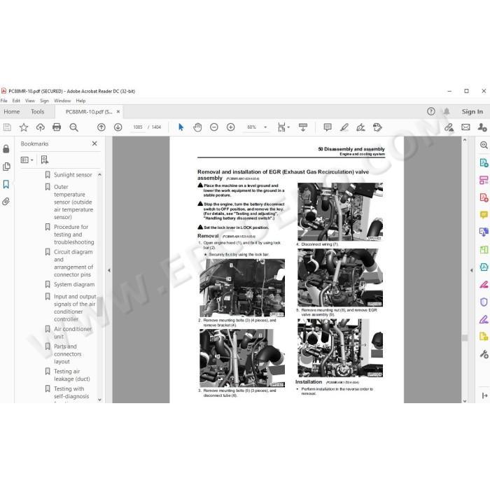 Komatsu Excavator PC88MR-10 workshop service manual