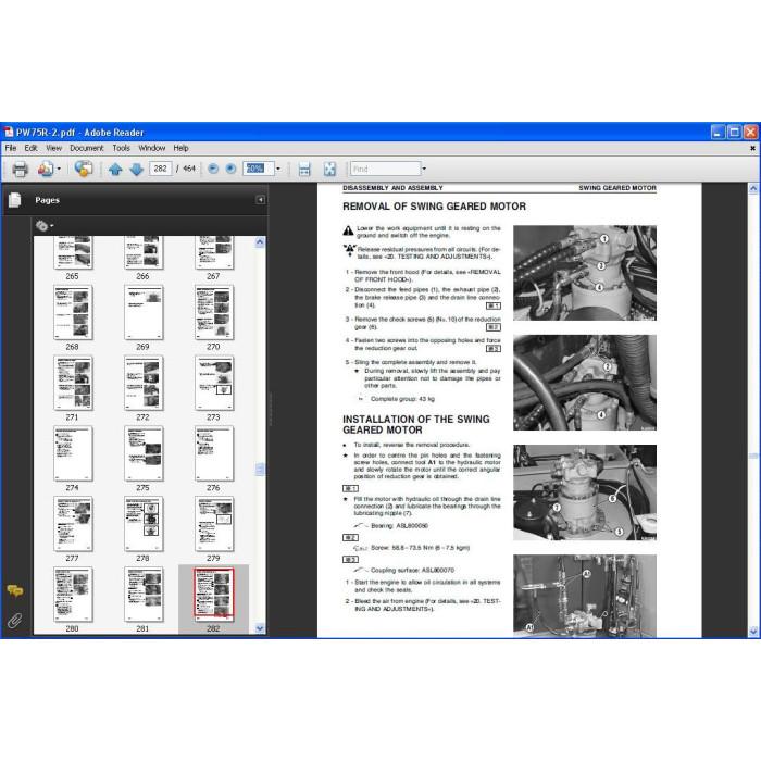 KOMATSU WHEELED EXCAVATOR PW SERVICE MANUAL