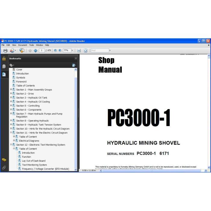 KOMATSU MINING SHOVEL SERVICE & REPAIR MANUAL