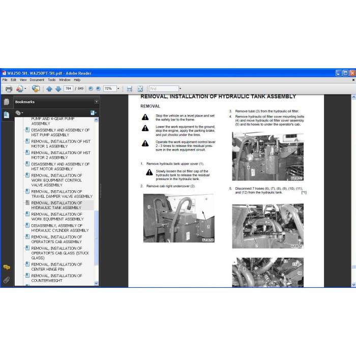 Komatsu Wheel Loader WA200-7 WA250-3 WA270-7 WA250-5H WA270-3 service manual
