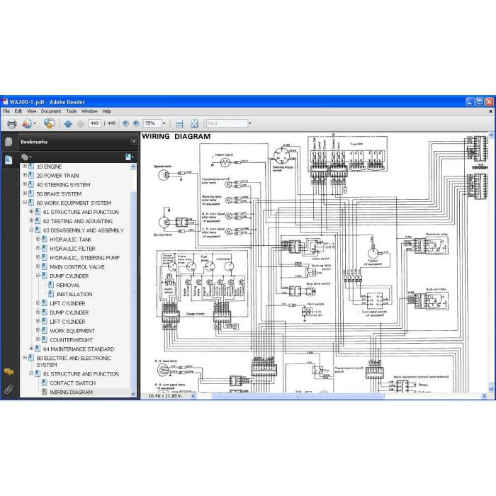 Komatsu Wheel Loader WA200-7 WA250-3 WA270-7 WA250-5H WA270-3 service manual