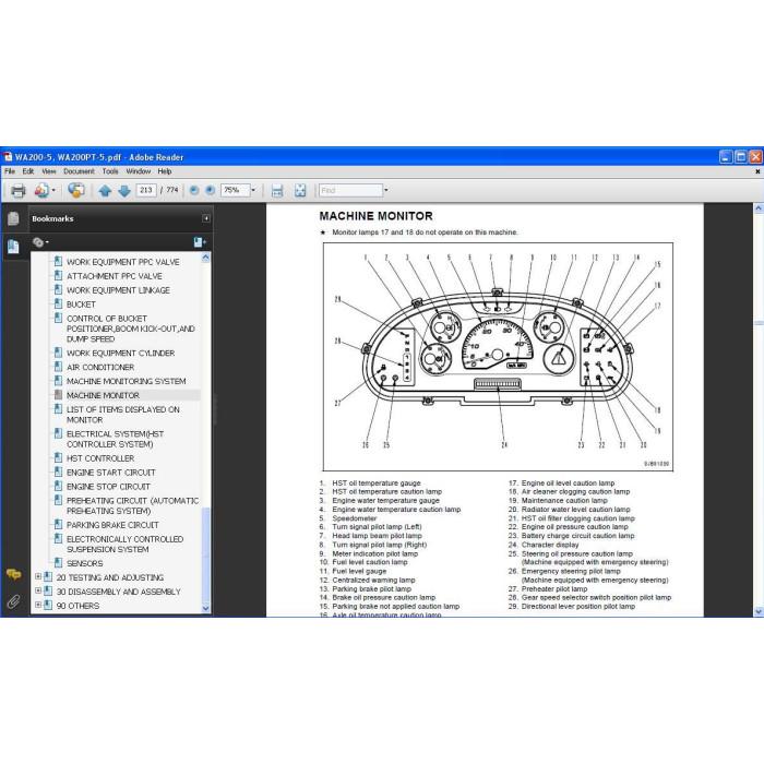 Komatsu Wheel Loader WA200-7 WA250-3 WA270-7 WA250-5H WA270-3 service manual