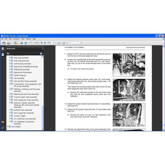 Komatsu Wheel Loader WA300-1 WA320-1 WA320-3 WA320-5 WA320-7 WA350-1 WA380-3 WA380-5H WA380-6 service manual