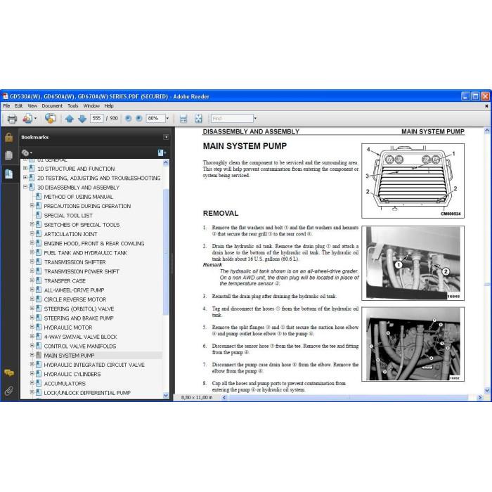 KOMATSU MOTOR GRADER SERVICE & REPAIR MANUAL