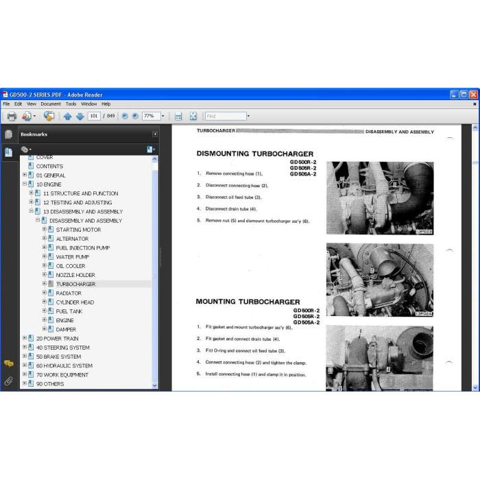 KOMATSU MOTOR GRADER SERVICE & REPAIR MANUAL