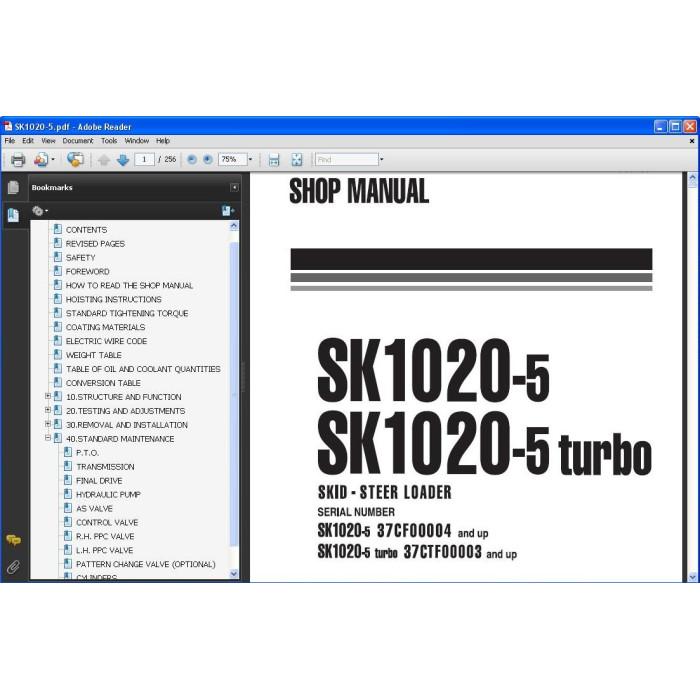 KOMATSU SKID STEER LOADER CK - SK SERVICE MANUAL