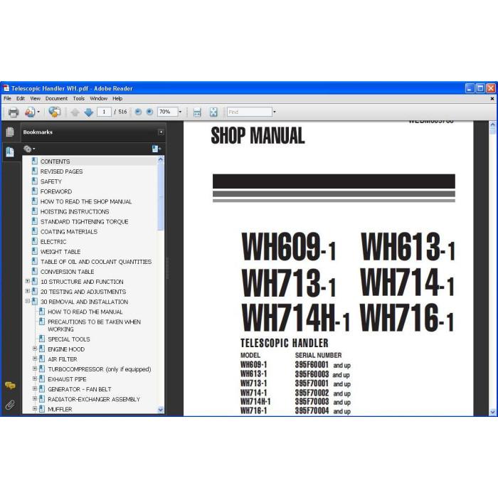 KOMATSU TELESCOPIC HANDLER SERVICE MANUAL