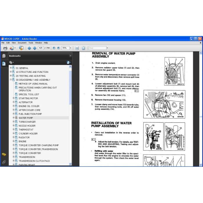 KOMATSU WHEEL DOZER SERVICE & REPAIR MANUAL