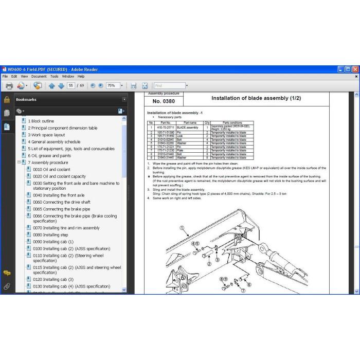 KOMATSU WHEEL DOZER SERVICE & REPAIR MANUAL