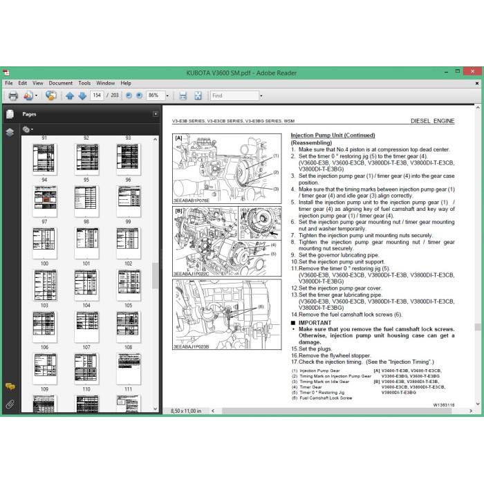 Kubota Engine workshop service & repair manual