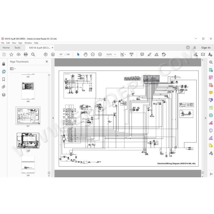Kubota Excavator KX018-4 workshop service manual