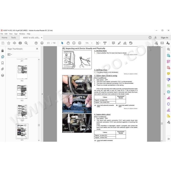 Kubota Excavator KX057-4 U55 U55-4 service manual