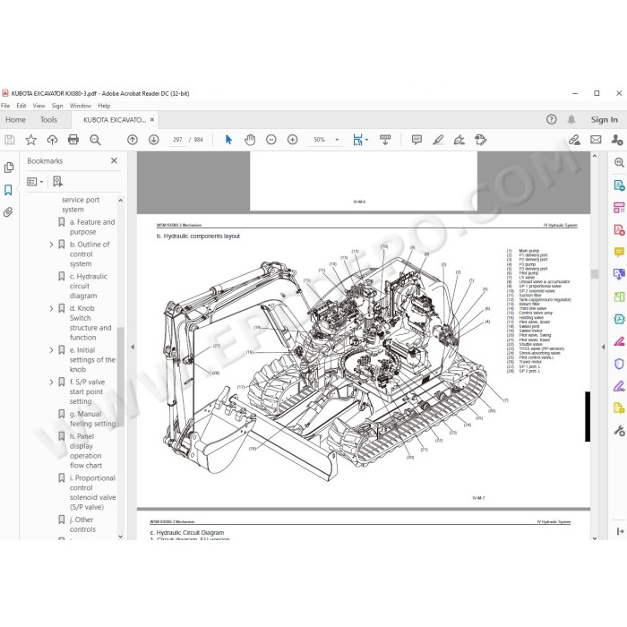 Kubota Excavator KX080-3 workshop service manual