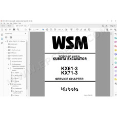 Kubota Excavator KX61-3 KX71-3 workshop service manual