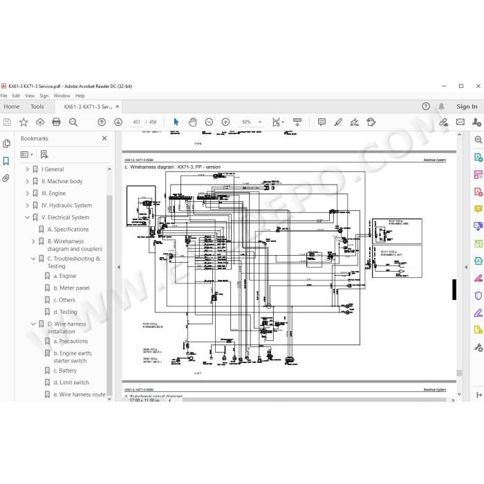 Kubota Excavator KX61-3 KX71-3 workshop service manual