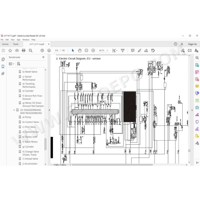 Kubota Excavator U17 U17-3 workshop service manual