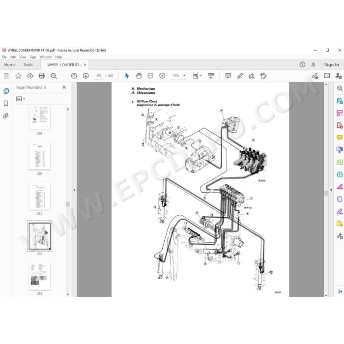 Kubota Wheel Loader R310 R310B R410 R410B workshop service manual