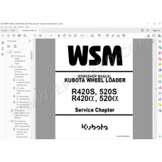 Kubota Wheel Loader R420S R420α R520S R520α workshop service manual