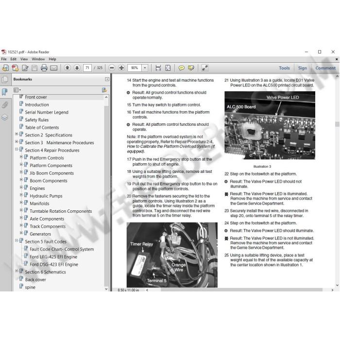GENIE S / Z BOOM SERVICE & REPAIR MANUALS