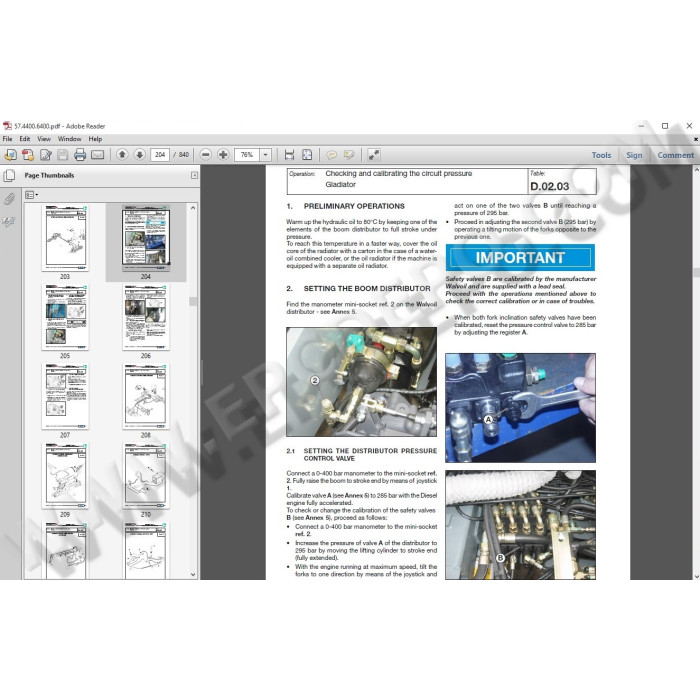 Genie / Terex Telehandler & Forklift service manual