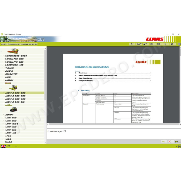 CLAAS CDS DIAGNOSTIC SYSTEM 2020