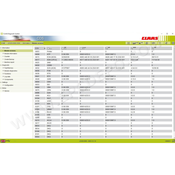 CLAAS CDS DIAGNOSTIC SYSTEM 2020
