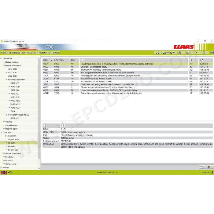 CLAAS CDS DIAGNOSTIC SYSTEM 2020