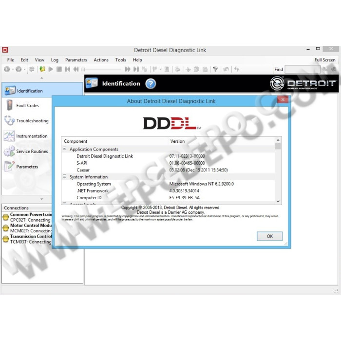 DETROIT DIESEL DIAGNOSTIC LINK DDDL 7.11