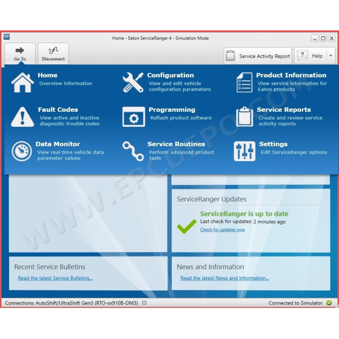 EATON SERVICE RANGER 4.9 DIAGNOSTIC