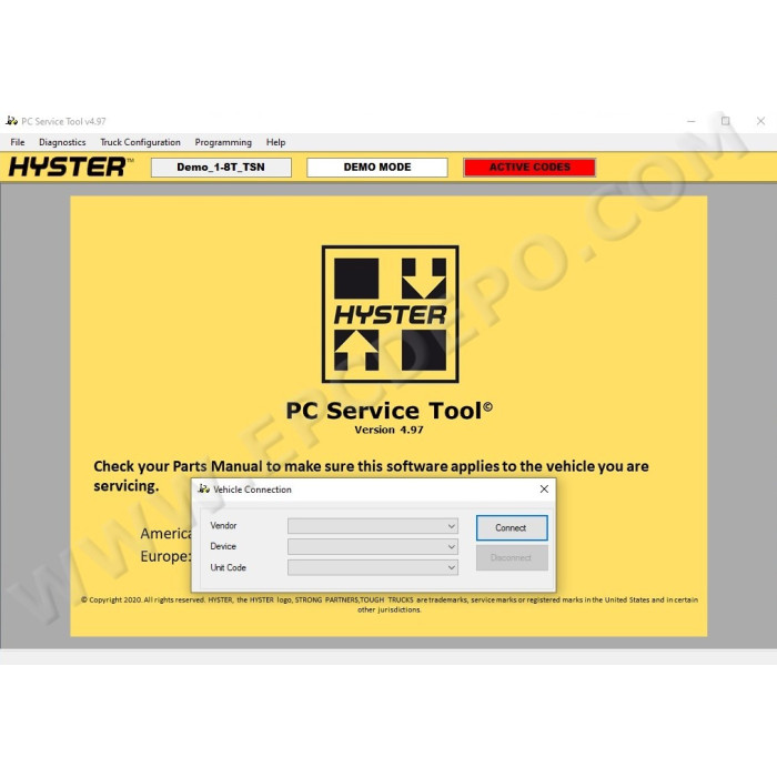 HYSTER PC SERVICE TOOL 2021 v4.97