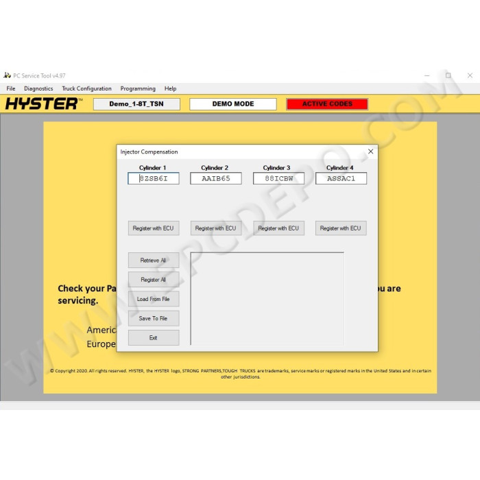 HYSTER PC SERVICE TOOL 2021 v4.97