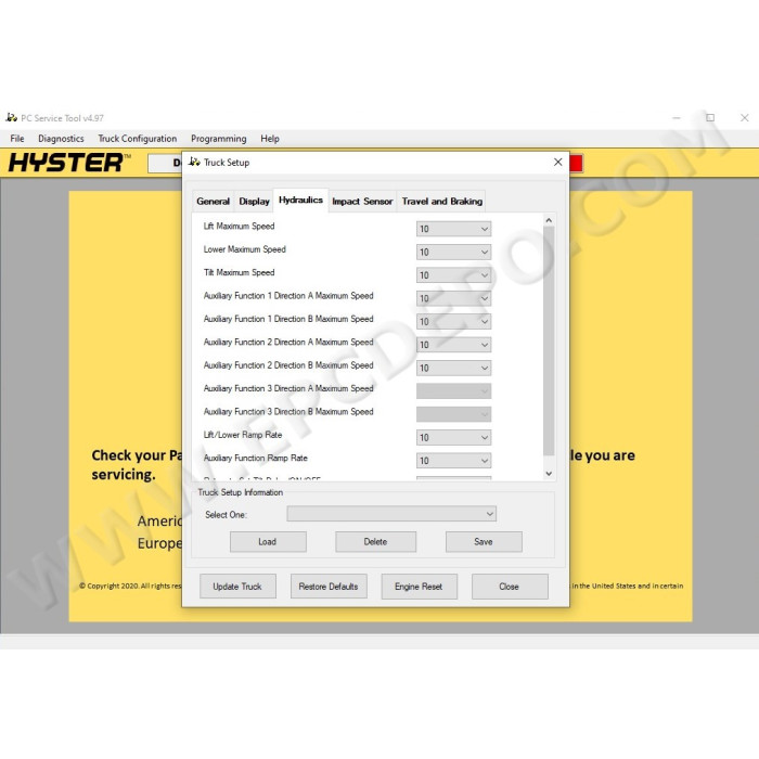 HYSTER PC SERVICE TOOL 2021 v4.97