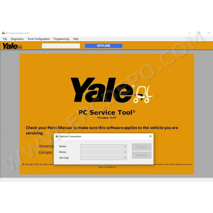 YALE PC SERVICE TOOL 2021 v4.97 DIAGNOSTIC