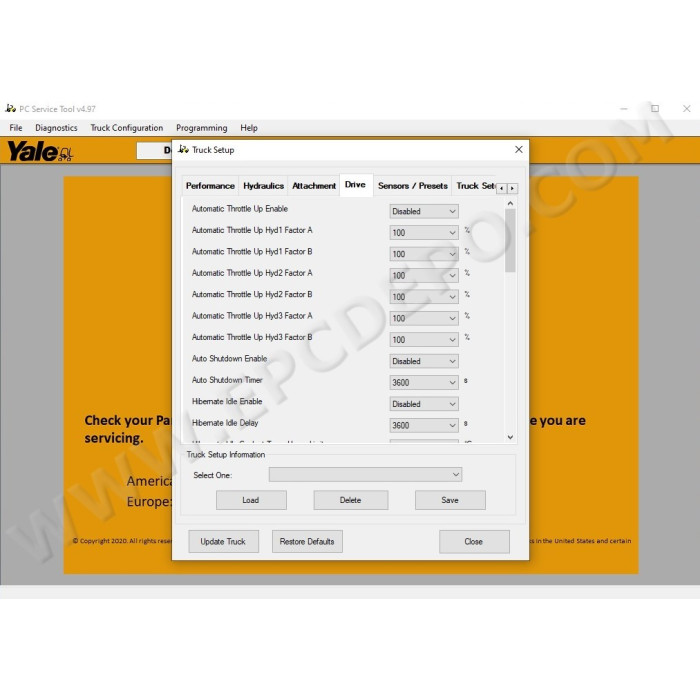 YALE PC SERVICE TOOL 2021 v4.97 DIAGNOSTIC